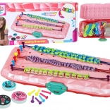 Sada na výrobu náramkov v ružovom puzdre