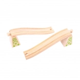 Nadjazdové koľaje s piliermi 2 ks Bigjigs Rail