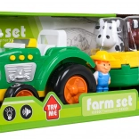 Detský traktor s prívesom a doplnkami