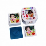 Pexeso povolania 1 – vodeodolné, česko-slovensko-anglické, 64 kariet v plechovej krabičke