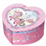Pecoware hracia skrinka srdce s motívom jednorožca