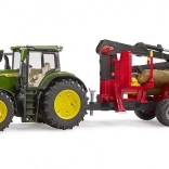 Bruder Traktor John Deere so zadným prívesom a kladami