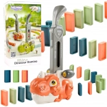 Woopie dinosauří lokomotíva na domino s osvetlením – oranžová