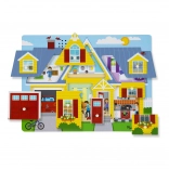 Zvukové drevené puzzle dom MELISSA & DOUG