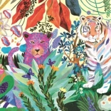 Dúhoví tigri panoramatické puzzle 1000 dielikov