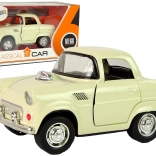 Klasické kovové auto s otváracími dverami a zvukom