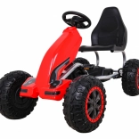 Veľká detská šliapacia motokára Červená