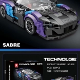 Stavebnica športové auto čierno‑modré 390 dielikov