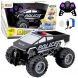 Závodné auto Police Off-Road RC čierne 1:16