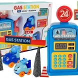 detská čerpacia stanica so svetlami a zvukmi s autíčkami