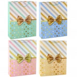 Veľká darčeková taška so zlatou mašľou