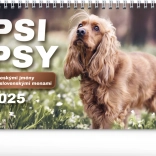 Stolový kalendár Psy 2025 CZ/SK 23,1 × 14,5 cm