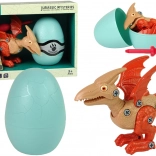 Dinosaurus Pterodaktyl Sada vajec DIY Skrutkovač Červený