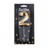Zlatá párty sviečka číslo 2
