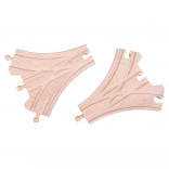 Bigjigs Rail drevená trojcestná výhybka – 2 ks