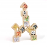 Drevená balančná hra divoké zvieratká