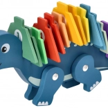 Drevené puzzle dinosaurus s číslami