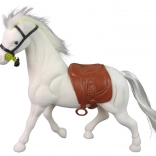 Figúrka bieleho koňa s hnedým sedlom – farma