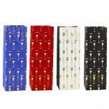 Darčeková taška na fľašu s motívom pohárov 36 × 12 × 10 cm