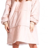 Cozy Noxxiez CH357 Béžová – hrejivá televízna mikinová deka s kapucňou pre tínedžerov a dospelých