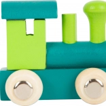 Zelená drevená lokomotíva SMALL FOOT