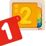 Viacvrstvová drevená vkladačka čísla 1–5 GOKI