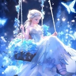 Diamantové maľovanie Elsa na hojdačke