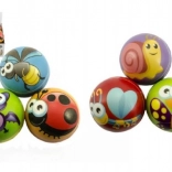 Penená loptička so zvieratkami 10 cm, mix farieb