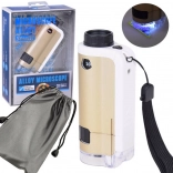 Vreckový kovový mikroskop pre deti 100×–250× s LED