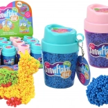 Modrý snehový sliz s polystyrénovými guľôčkami