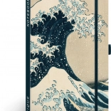 Zápisník NOTIQUE Katsushika Hokusai 13 × 21 cm, bodkovaný