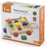 Drevená vkladačka - vozík