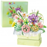 Stavebnica Kvietinová Kompozícia s LED, 750 dielikov