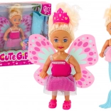 Mini bábika 2 v 1 morská panna Fairy Tail Wings