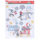 Vianočná okenná dekorácia 41 × 29 cm