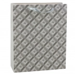 Darčeková Taška s 3D Geometrickým Efektom Šedá 32 x 26 x 10,5 cm