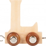 Drevený vagónik s písmenom L pre vláčikodráhy small foot