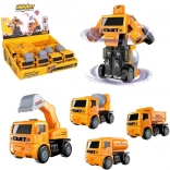 Robotické stavebné auto na zotrvačník