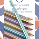 Sada 8 pasteliek s metalickým efektom Djeco