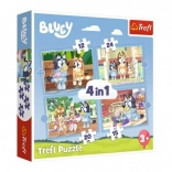 Puzzle Bluey a jej svet 4v1