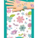 Djeco dočasné tetovania s kvetinami (2 hárky)