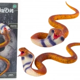 Figúrka hada Kobra Realistická termoplastická guma hnedá