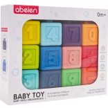 Sada gumových senzorických kociek s matematickými aktivitami (12 ks)