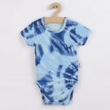 Dojčenské bavlnené body s krátkym rukávom Nicol Tomi modré