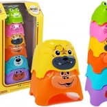 Farebná pyramída zvieratká pre bábätká