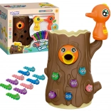 Woopie magnetická zručnostná hra chyť červíka – 2 ďatle a 10 červíkov