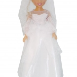 Bábika nevesta 80 cm v elegantných svadobných šatách
