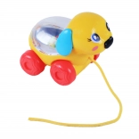 Ťahací pes s farebnými guličkami pre najmenších