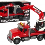 Nákladné auto s bagrom so zvukmi a svetlami