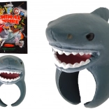 Edukačný prstový krúžok s hlavou žraloka